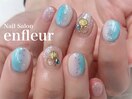キラキラ縦グラデ&夏ネイル☆