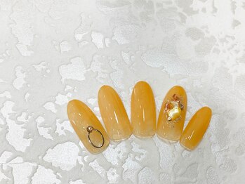 クアトログランシュ 青葉台(QUATRO×GranCieux)/シアーオレンジニュアンスネイル