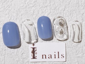 アイネイルズ 梅田店(I nails)/シンプルうねうねニュアンス