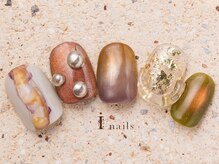 アイネイルズ 町田店(I nails)/くすみ個性派ちぐはぐ10480円