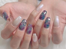 《梅雨》紫陽花ネイル
