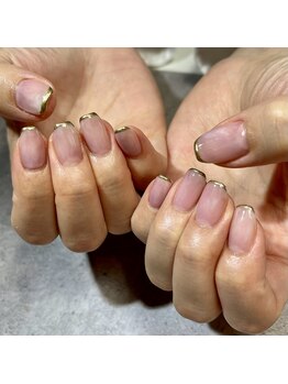 リファインネイル(refinenail)/もやもや桜色ニュアンスネイル