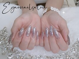 長さだしラメワンカラー