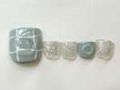 ブルーチェックラメ¥7500