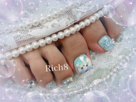 ハチワレ★クリームフットネイル