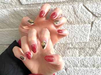 アプリシーエイトネイル(appreciate nail)/赤ネイル♪