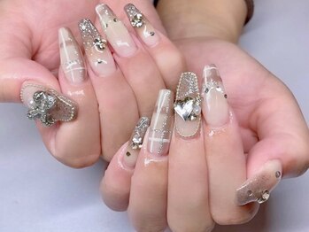 マハロクーレイ(Mahalo Ku’u Lei)/【ホワイトラメ×リボンパーツ】