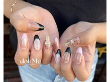 ドットミーバイシュエット(dot Me by chouette)の雰囲気（ドット×レース×フレンチ。大人ガーリーネイル。）