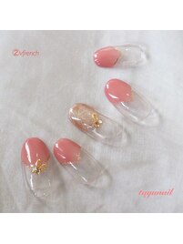 ピンクフレンチネイル♪