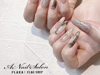 エーネイルサロン プラーカ本店(A-Nail Salon)/　上品ニュアンス