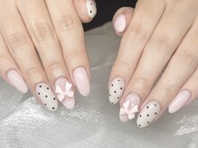 リーミプラス なかもず店(Rimi.+)/ドット×リボンネイル★