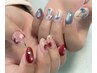 【ハンドジェルネイル】季節のアートコース定額¥8800