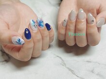 フランセス(Frances)/手描きお花アシンメトリー