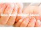 リノ トータルビューティサロン(lino total beauty salon)の写真/定額コースはオリジナルデザインからお選びいただけます♪シンプル可愛いデザインはオフィスネイルにも◎