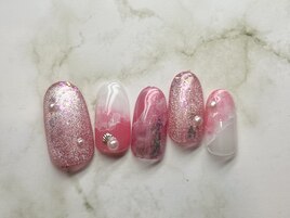 定額/ピンクサマーネイル