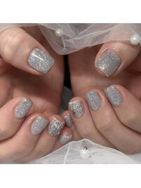 水色 × キラキラフラッシュ