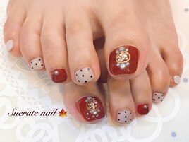 押し花ブローチネイル ¥9000
