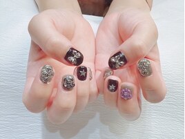 クロム×クロス個性派ネイル