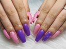 長さ出しシンプルネイル