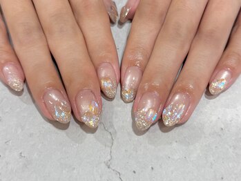 ローラン(LORAN)/オーロラパーツで氷ネイル♪