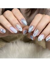 マイオティック ネイル(miotic nail)/アイスブルークリスマスデザイン