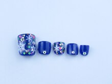 まつげアンドネイル ディアマンローズ(DIAMANT ROSE)/クリスマスフットネイル・6600円