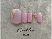 カラネイル 南森町店(calla nail)/フットマグネット×ミラーアート