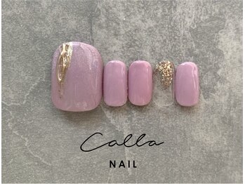 カラネイル 南森町店(calla nail)/フットマグネット×ミラーアート