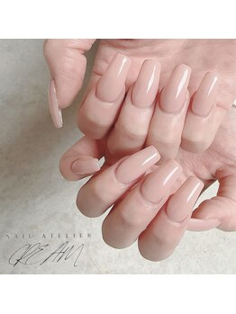 クリーム(Nail Atelier CREAM)/長さだし＋ワンカラー