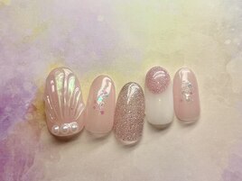 定額/ピンクマーメイドネイル