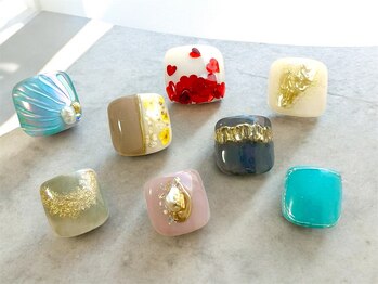 キャンアイドレッシー 仙台荒町店(Can I Dressy)の写真/足元からネイルを楽しむ季節到来！サンダルからチラリと見えるネイルでさらに気分アップグレード★