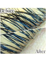 ラ ムーン アイラッシュアンドヘアメイク(La.Moon)/アイシャンプービフォーアフター