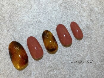 ソウ 難波店 nail salon Sou/べっ甲ネイル
