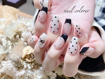 クロレ(colorer)/リボン/ドットネイル/オーロラ