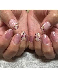 押し花ネイル♪春ネイル♪