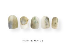 マリー ネイルズ いわきラトブ店(MARIE NAILS)/定額7700円税込 水彩 0615c