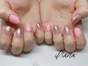 イハナ(ihana)/ワンカラー＆ラメグラデーション