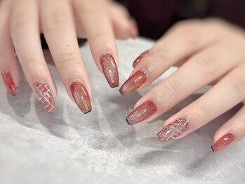 ネイル アンド まつげエクステサロン キュア(Cure)/マグネット ミラー フレンチ