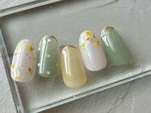 インク(inc)/ハンド/推し花ネイル