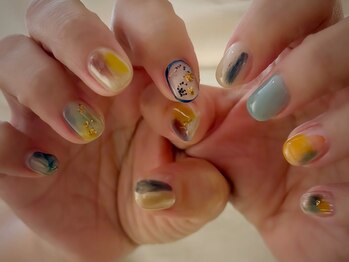 エルヴェ(elve)の写真/「ショートネイルでも絶対可愛い!!」Artや色味の掛け合わせが楽しいdesign♪JNEC1級/JNA上級ネイリスト在籍