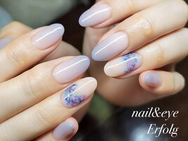 紫陽花カラ―の梅雨ネイル！