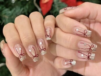 ウサギネイル 新大久保店(usagi nail)/リボンネイ