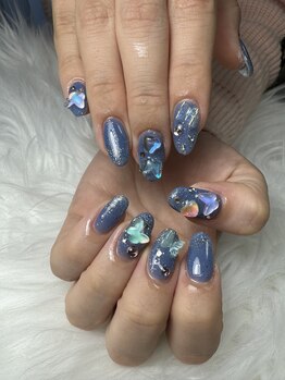 フラワーズネイル(flowers nail)/星空キラキラネイル