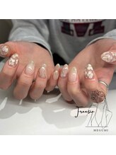 フリージア(Freesia)/ニュアンスフラワーネイル