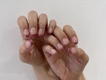 ビュー バイ ネオリーブ 用賀店(beau'r by neolive)/ラメフレンチ【パラジェル】m