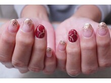 プチリリィ(Petit Lily)/ボルドーネイルクリスマス♪