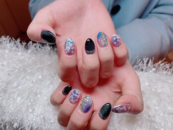 レアネイル 新宿(le'a nail)/ニュアンス桜ネイル