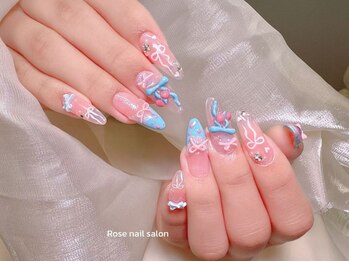 ローズ(Rose)の写真/3Dアートも大歓迎★ ≪長さだし×持ち込みデザイン≫でお気に入りを詰め込んだネイルをお届けします＊
