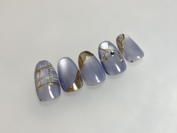 ローズデール アベイユ(ROSEDALE Abeille)/クリスマスブルーチェックネイル