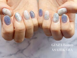 冬/雪の結晶/ブルー/ホログラム